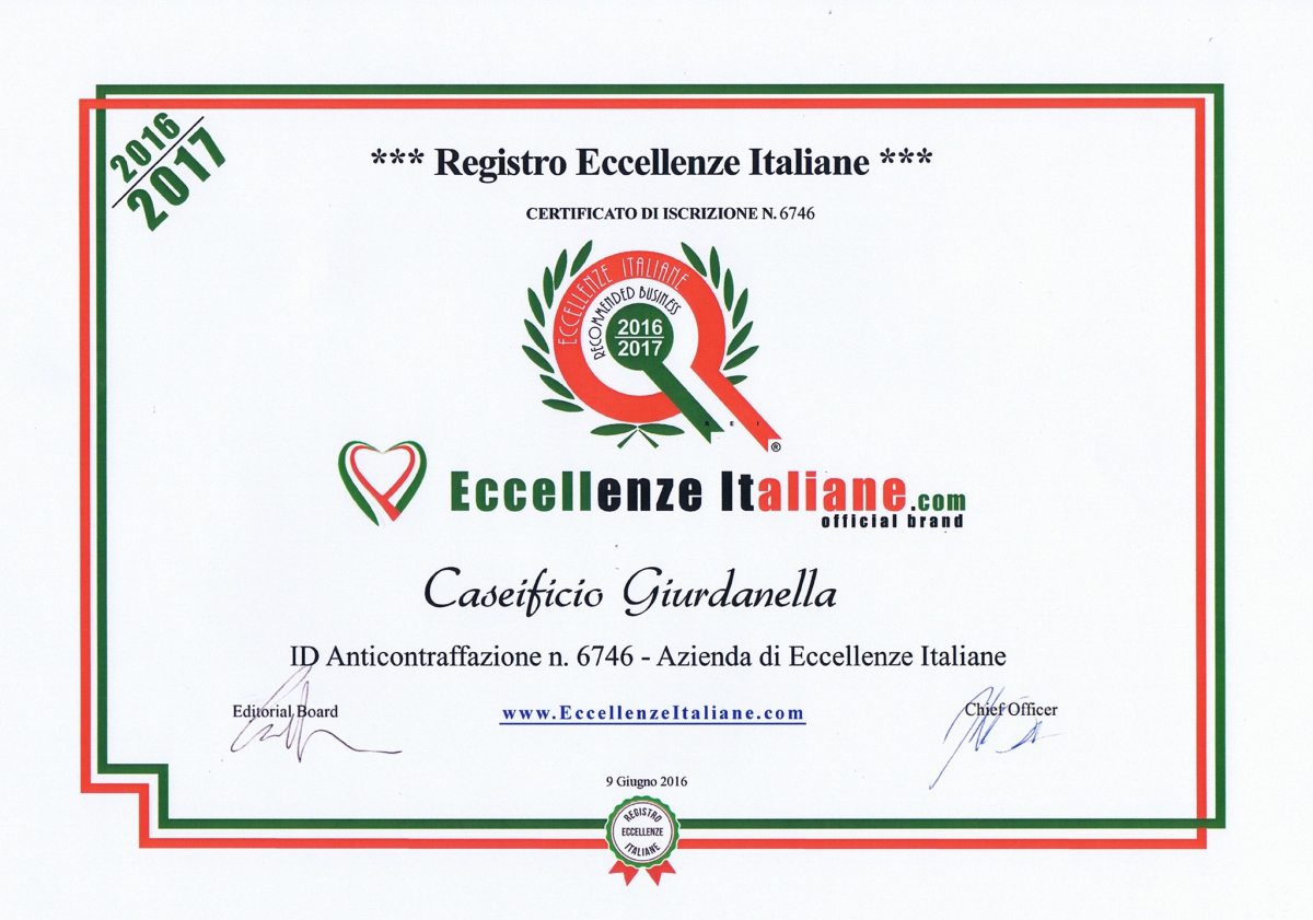 Eccellenze Italiane - Recommended Business 2016/2017