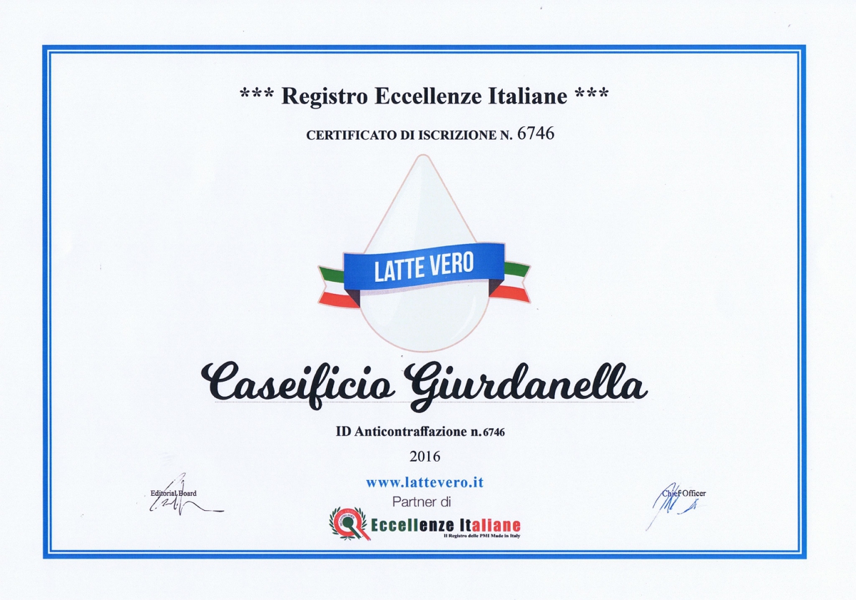 Eccellenze Italiane - Latte Vero 2016